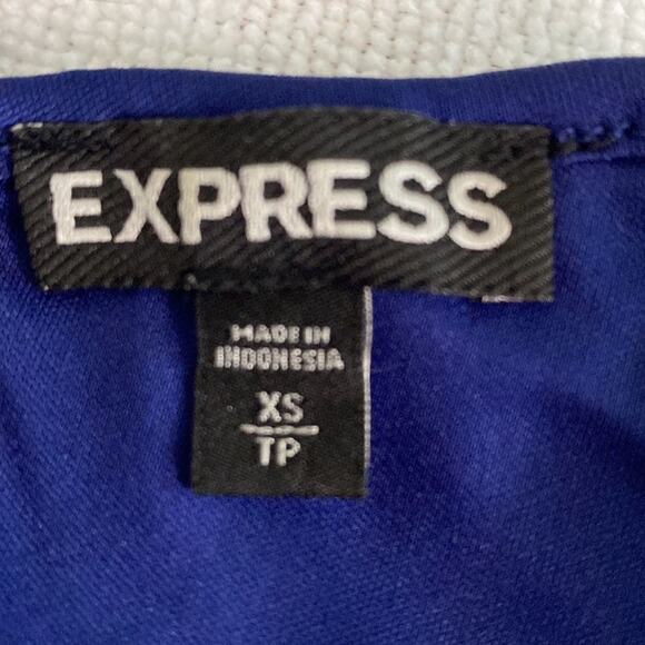 Express XS Royal Blue With Black lace Down The Front Middle. See Video - Picture 3 of 11